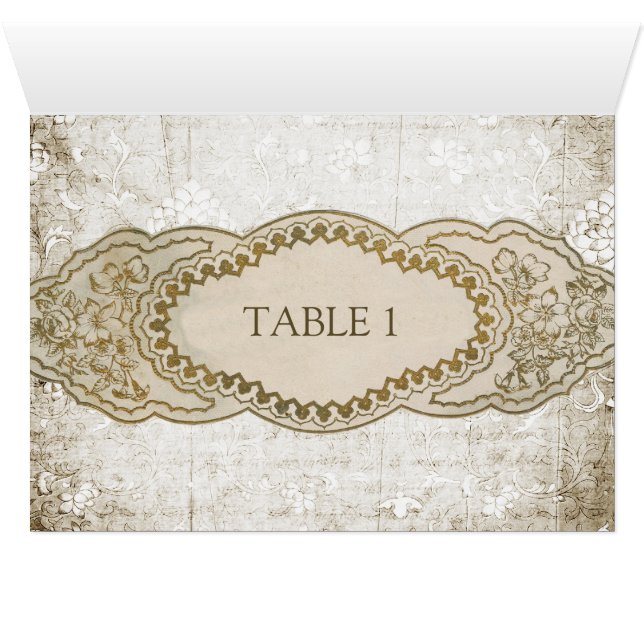 Cartas de la mesa de recepción de bodas florales d (Adentro Horizontal (Parte inferior))