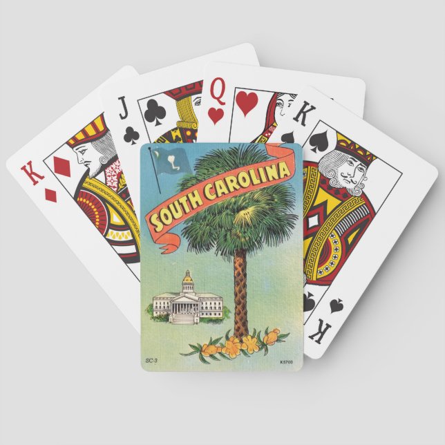 Cartas de la Palmera de Col de Carolina del Sur (Reverso)
