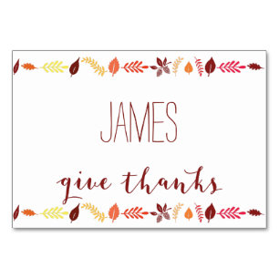 Cartas de la plaza de Acción de Gracias Caen Hojas