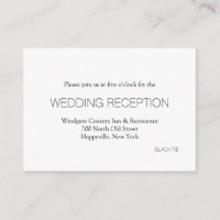 Cartas de la recepción de la boda de la marea negr