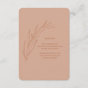 Cartas de la recepción de la boda de Terra Cotta