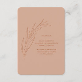 Cartas de la recepción de la boda de Terra Cotta