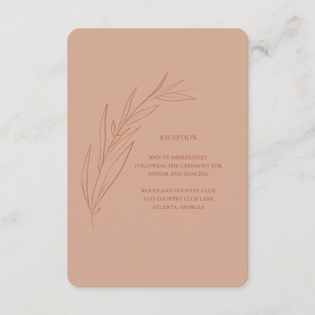 Cartas de la recepción de la boda de Terra Cotta (Anverso)