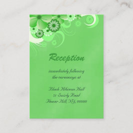 Cartas de la recepción de la boda verde oscura