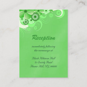 Cartas de la recepción de la boda verde oscura