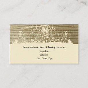 Cartas de la recepción de madera con bandas, crema