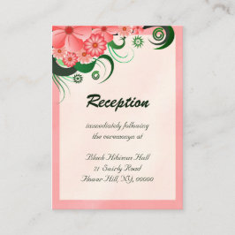 Cartas de la recepción rosa floral de Hibiscus