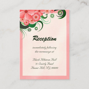Cartas de la recepción rosa floral de Hibiscus