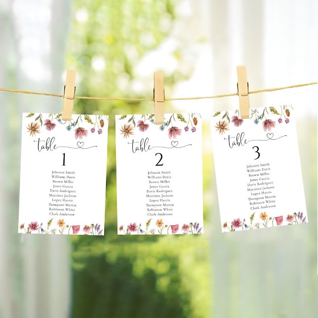 Cartas de la tabla de asientos del Boda de flores  (Subido por el creador)