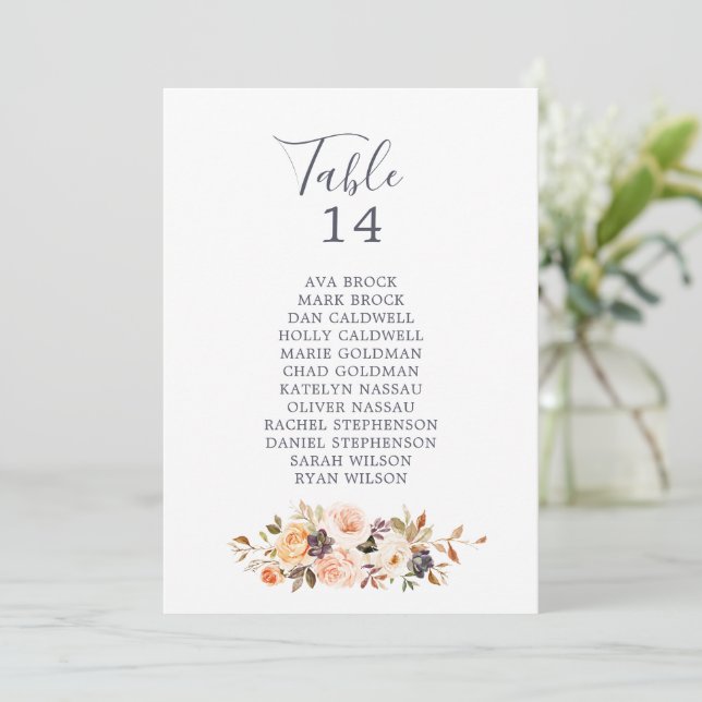 Cartas de la tabla de asientos del número de la Ti (Anverso de pie)