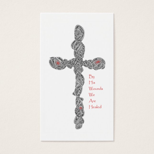 Cartas de las escrituras "Pierced" Isaiah 53:5 (Frente)