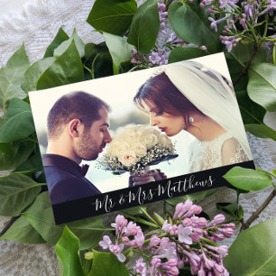 Cartas de mano de fotos modernas gracias postal