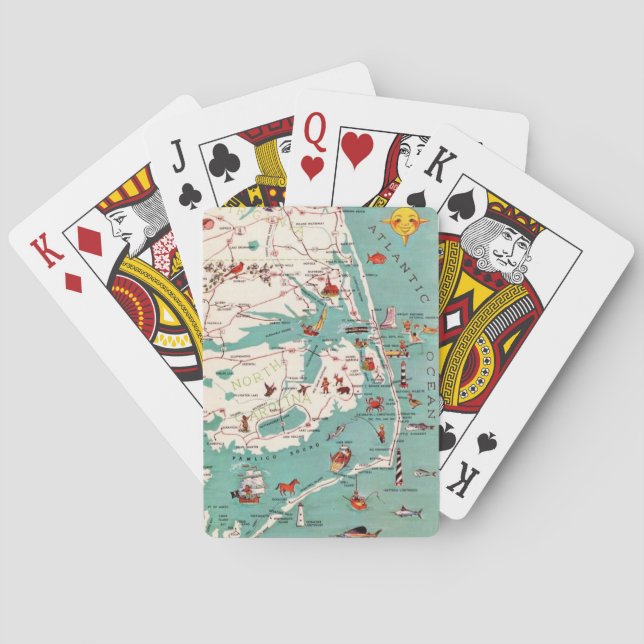 Cartas de mapa de bancos exteriores ilustradas en  (Reverso)