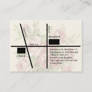 Cartas de mapa de recepción de bodas de vintage