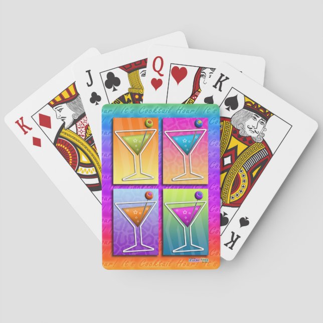 Cartas de MARTINIS de Arte Pop (Reverso)