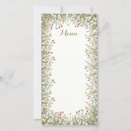 Cartas de menú de inspiración floral Rosh Hashana