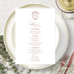 Cartas de menú del Boda de monograma Subió guión d<br><div class="desc">Una carta de boda de caligrafía de moda sencilla. Yo ofrezco un servicio de personalización gratuito,  si tienes alguna pregunta o petición especial,  por favor no dudes en contactarme.</div>