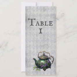 Cartas de mesa de brew con té encantado de brujas