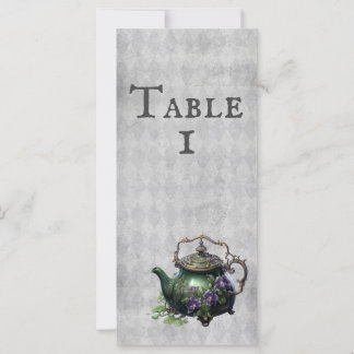 Cartas de mesa de brew con té encantado de brujas