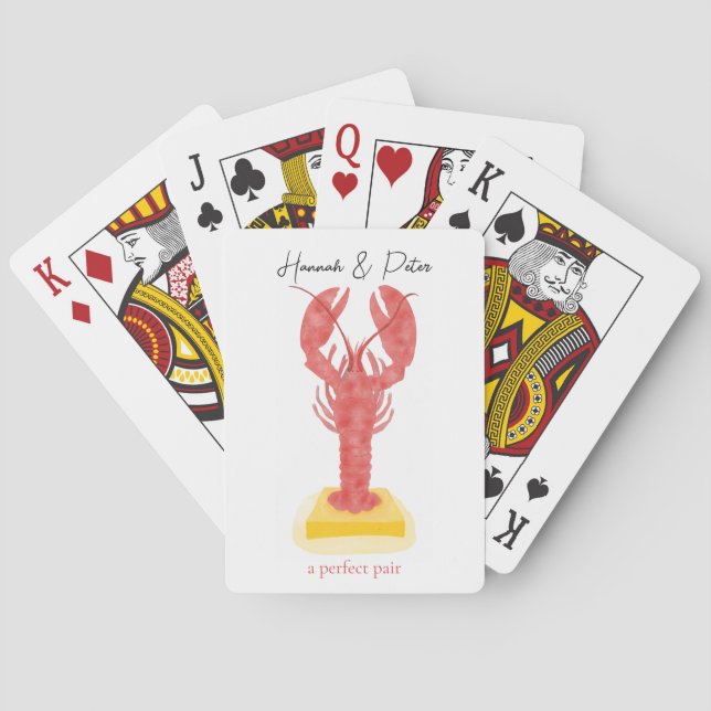 Cartas de naipes de langosta (Reverso)