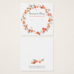 Cartas de Naranja romántico de fondo floral