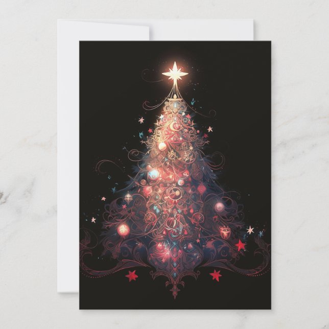 Cartas de Navidades abstractas - Árbol de Navidad  (Anverso)