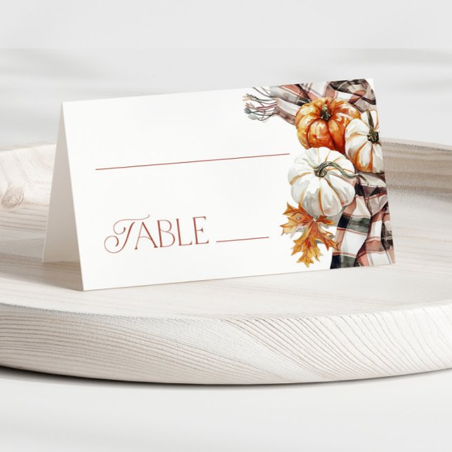 Cartas de nombre de tarjetas de lugar de otoño aco (Modern Script Cozy Fall Place Cards Name Cards)
