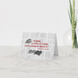 cartas de nota en blanco con tema de libro