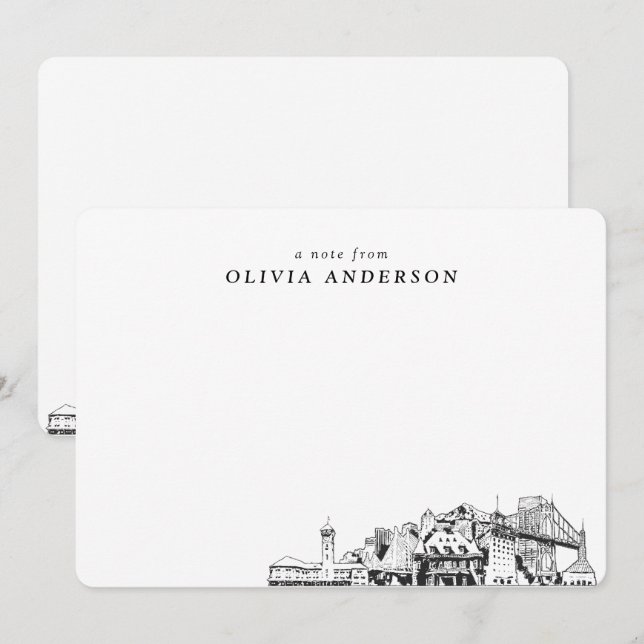 Cartas de Nota Personalizada para Esbozo de la Lín (Anverso / Reverso)