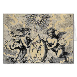 Cartas de notas de alquimia de huevo Mercurius