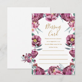 Cartas de notas de bendición de madre floral