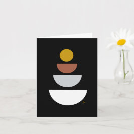 Cartas de notas de círculos apilados y semicírculo