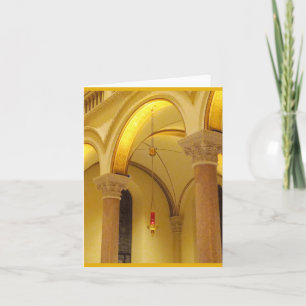 Cartas de notas de la iglesia basílica y la lámpar