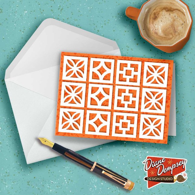Cartas de notas de Naranja de los bloques modernos (Subido por el creador)