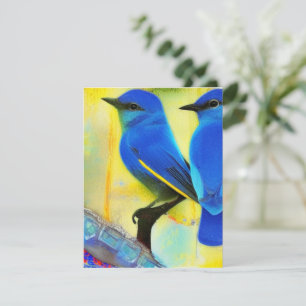 Cartas de notas de pájaro azul sobre la felicidad