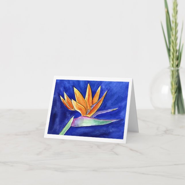 Cartas de notas de pintura de flores de pájaro de  (Anverso)