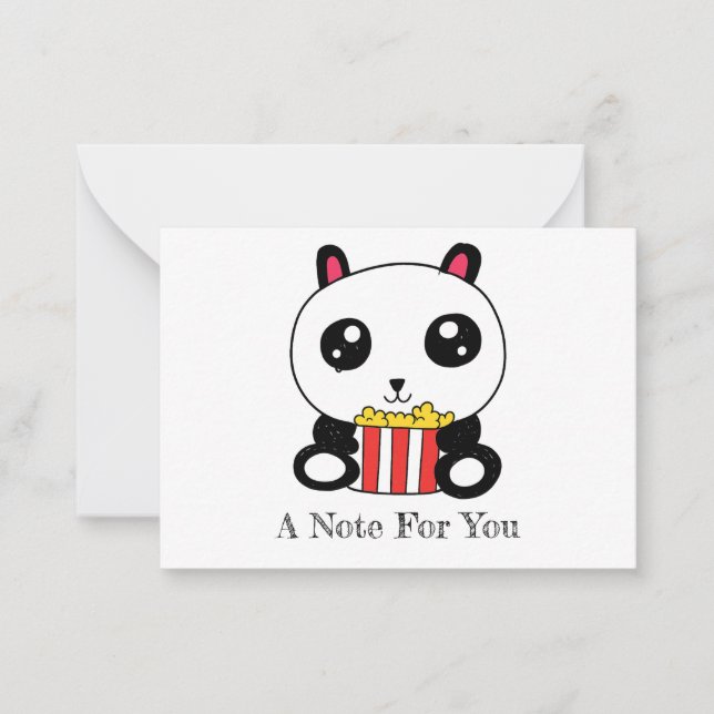 Cartas de notas de Popcorn Panda de 10 (Anverso)
