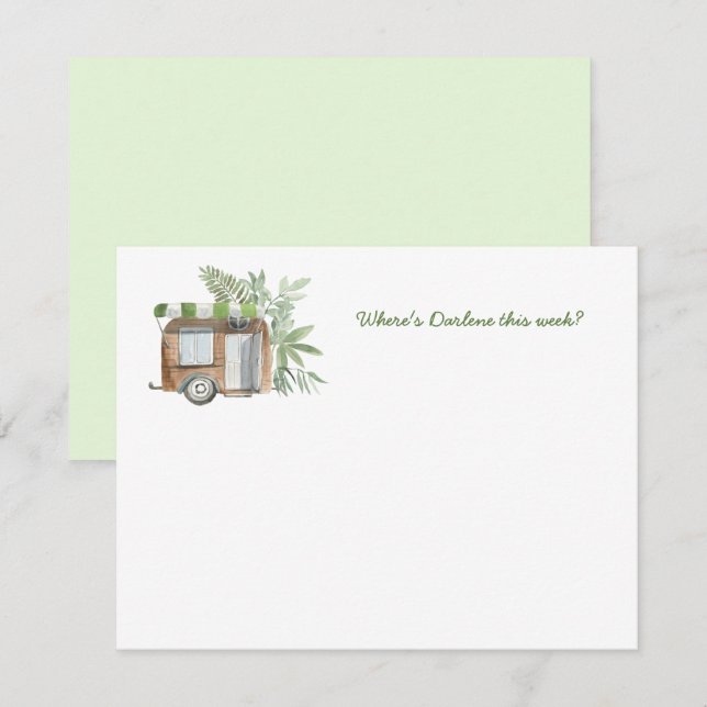 Cartas de notas de viaje para plantas de cosecha d (Anverso / Reverso)