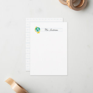 Cartas de notas del profesor Stationery Cute Histo