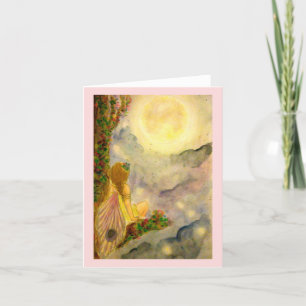 Cartas de notas en blanco de hadas de verano