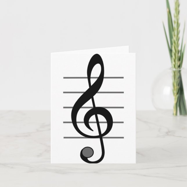 Cartas de notas musicales de Treble Clef (Anverso)