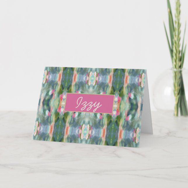 Cartas de notas personalizadas de arte abstracto (Anverso)