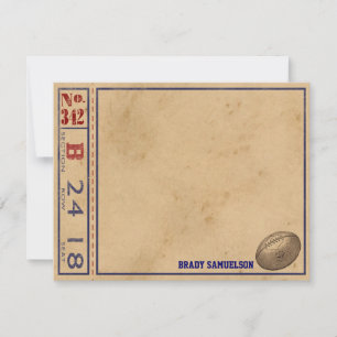 Cartas de notas personalizadas de deportes de époc