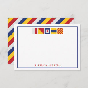 Cartas de notas personalizadas de marcas náuticas
