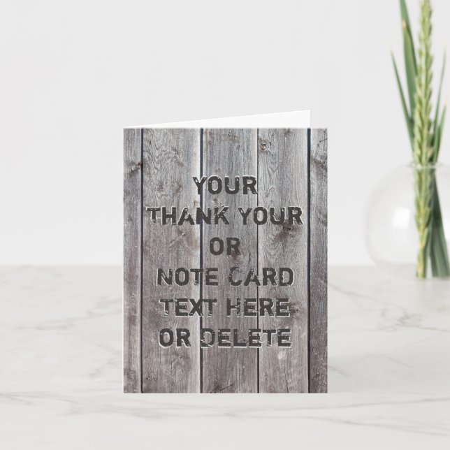Cartas de notas personalizadas de Rustic Barn Boar (Anverso)