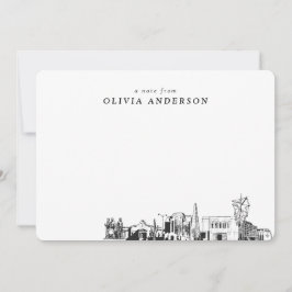 Cartas de notas personalizadas del esbozo de Mesa 