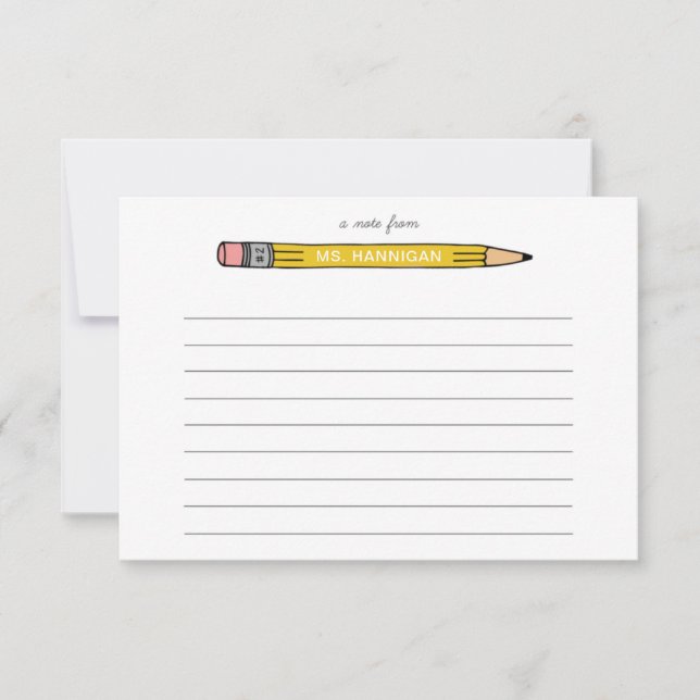 Cartas de notas personalizadas del profesor con lá (Anverso)