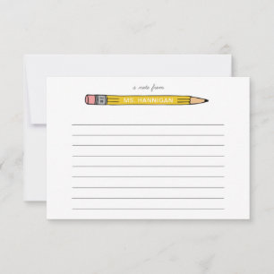 Cartas de notas personalizadas del profesor con lá