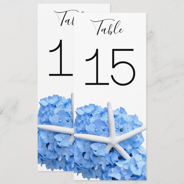 Cartas de números de mesa de dos caras en el jardí (Anverso / Reverso)