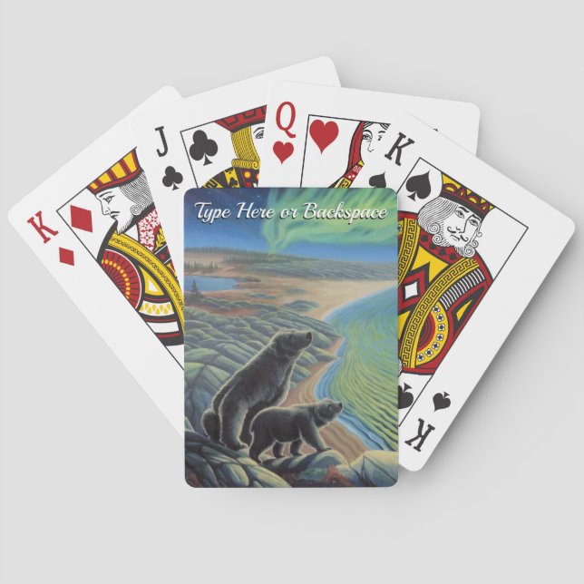 Cartas de Oso Polar Personalizado Madre Oso Cartas (Reverso)